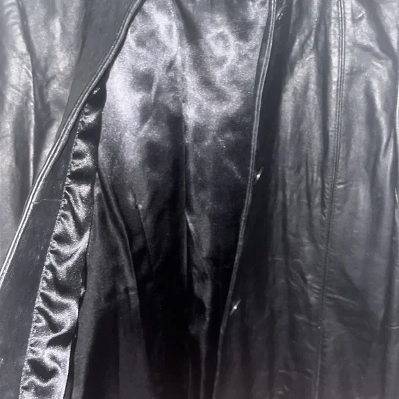 KASPER Men's Premium 3/4 Length Black Leather Coat - Picture 6 of 8